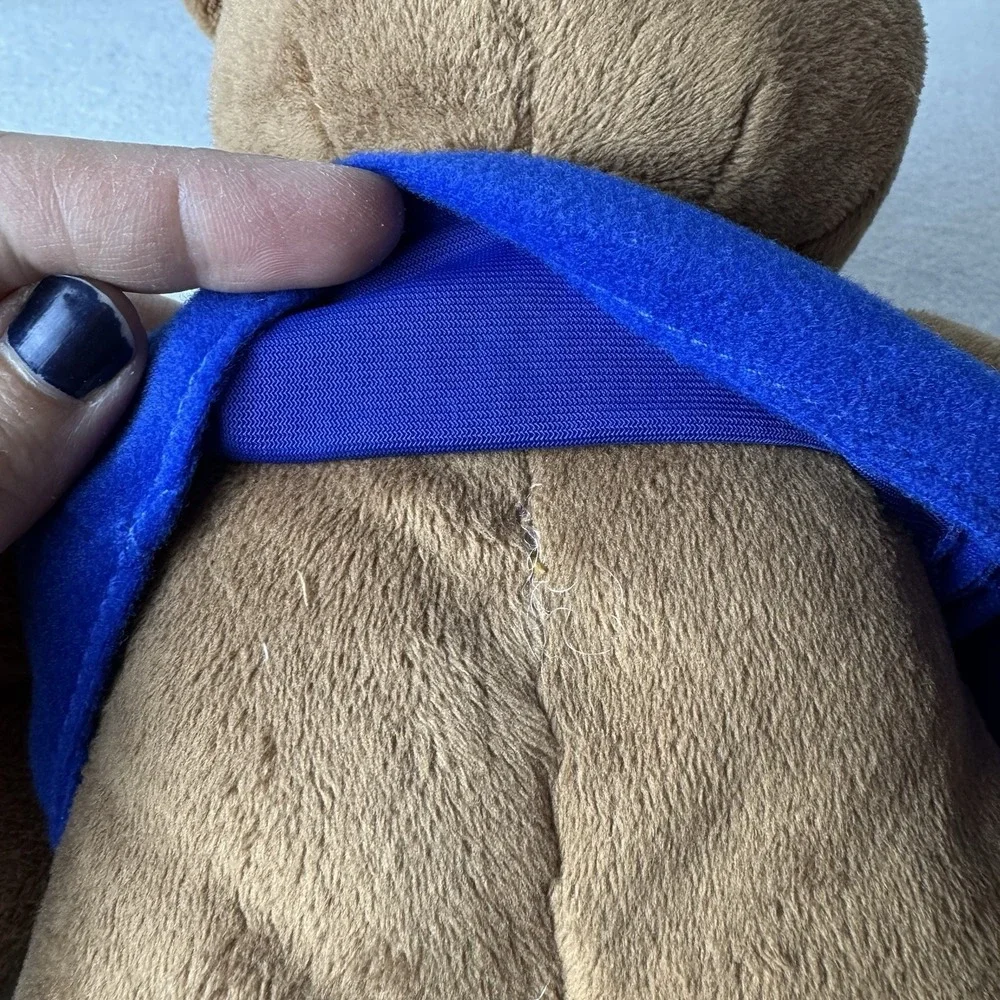 Fred Meyer Bear Plush Stuffed Animal Mascot DocuSource Blue Vest Advertising